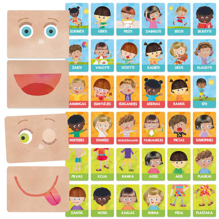 Montessori emociju un darbību kartītes (lietuviešu valodā)