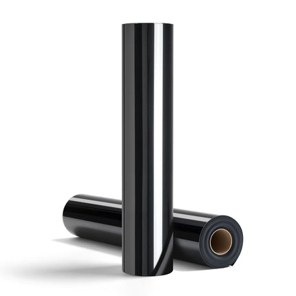 Heat Transfer Vinyl Roll, Glossy Black, 12 in x 25 ft