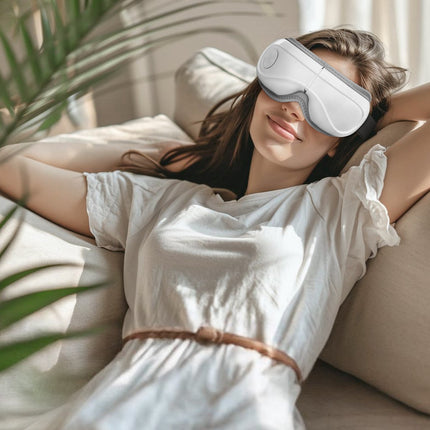 Heated Eye Massager Mask, Remote, Bluetooth, 5 Modes