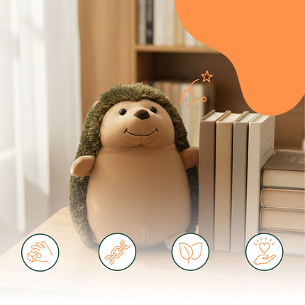 Durvju aizbāznis "Hedgehog", ar smiltīm pildīts, mīksts audums