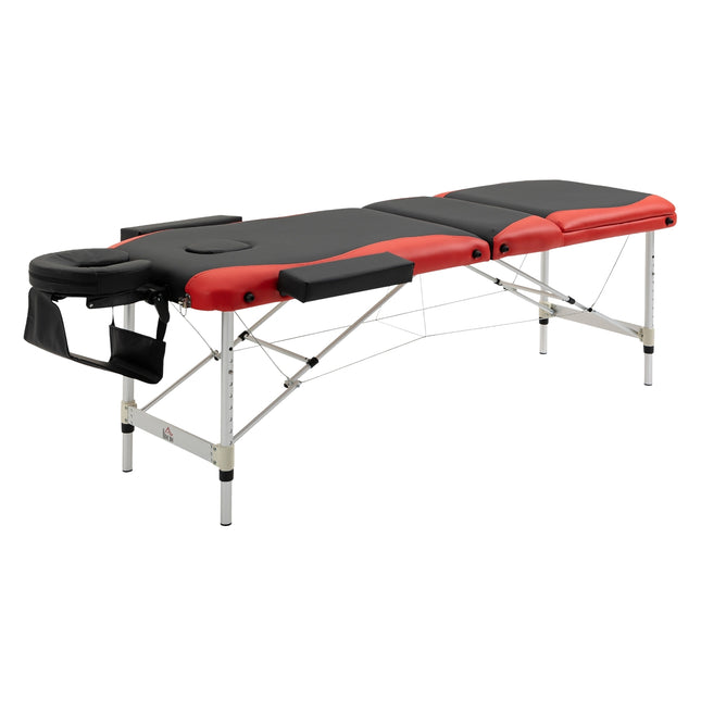 Saliekamie masāžas galdi, augstumā regulējams masāžas galds ar galvas balstu 215 x 60 x 61-84 cm, alumīnijs un putas, ideāli piemēroti kosmētikai