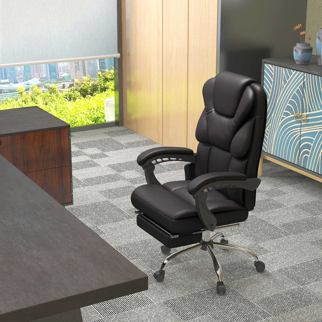 Augstumā regulējams biroja krēsls ar masāžas funkciju, ergonomisks rakstāmgalda krēsls, vadītāja krēsls, līdz 120 kg, brūns