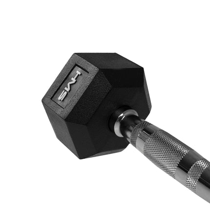 Sešstūra hantele 14 kg - izturīga, neslīdoša satvēriena