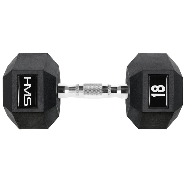 Sešstūra hantele 18 kg - izturīgs sporta zāles aprīkojums