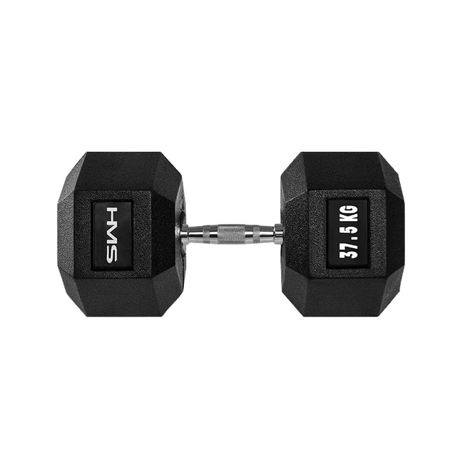 Sešstūra hantele 37,5 kg - izturīga, ergonomiska dizaina