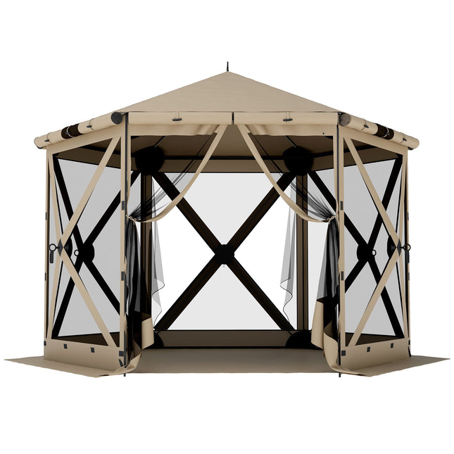 Sešstūra paviljona telts, 3x2,6m, ūdensizturīga, UV izturīga