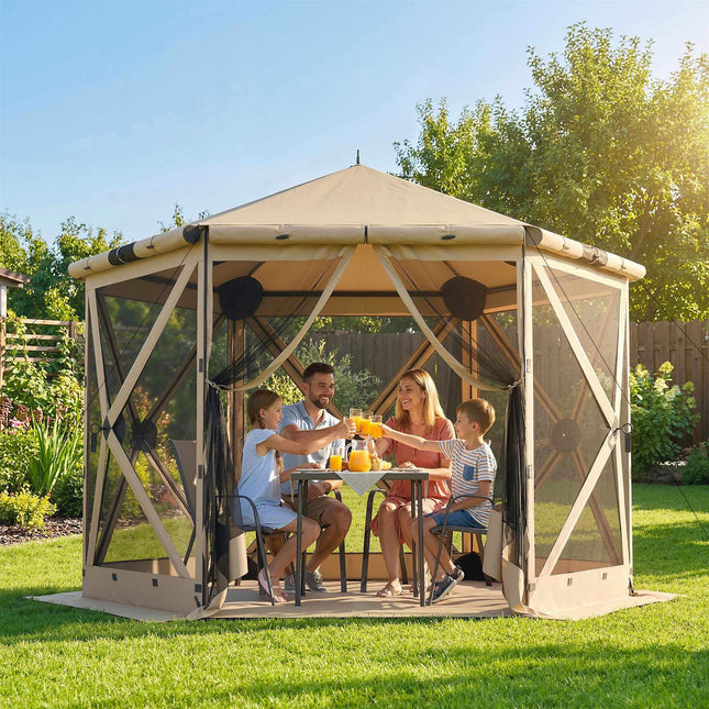Sešstūra paviljona telts, 3x2,6m, ūdensizturīga, UV izturīga