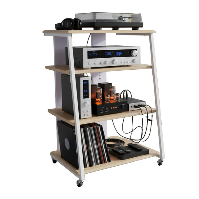 Hi-Fi plaukts, 4 plaukti, regulējams, kabeļu organizators
