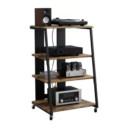 Hi-Fi plaukts ar 4 plauktiem, regulējams augstums