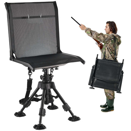 Hunting Chair – 360 Silent Swivel, Foldable, Adjustable