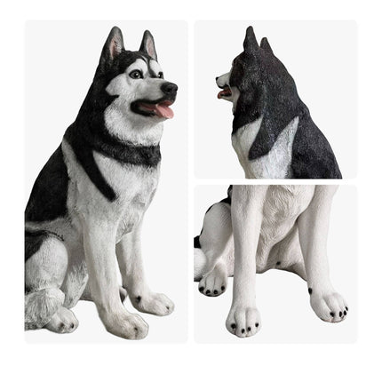 Haskija dārza suņa statuja, polimērsveķi, 86 cm
