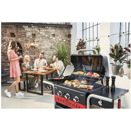 Hybrid Grill Gas2Coal 2.0, 3+1 Burners, Gas or Charcoal
