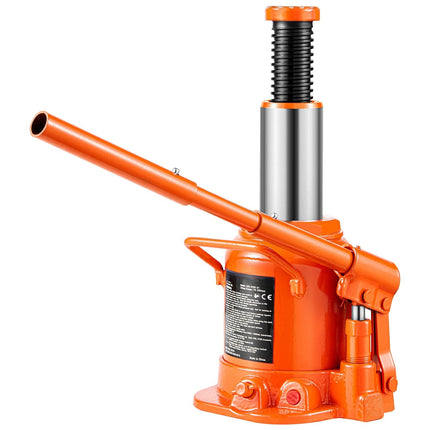 Hydraulic Bottle Jack, 20 Ton, 6.7–12.6 in Lift