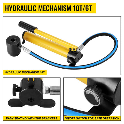 Hydraulic Knockout Punch Kit, 10 Ton, 6 Dies 22–60 mm