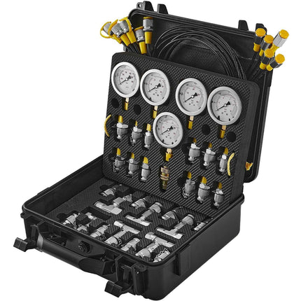 Hydraulic Pressure Test Kit, 5 Gauges, 600 Bar, Case