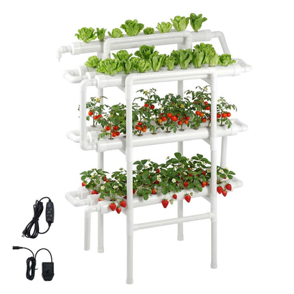 Hydroponic Growing System Kit – 3-Tier 90-Site, Timed Irrigation