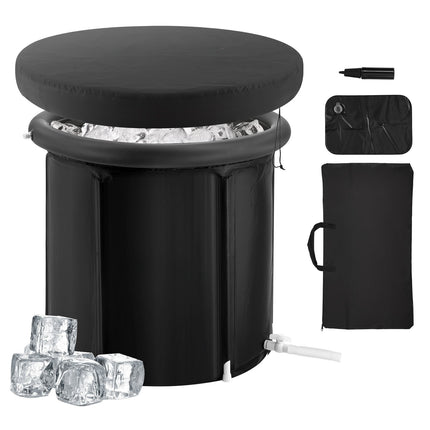 Ice Bath Tub, Inflatable Portable, 290L with Cover