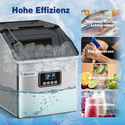 Ledus automāts 2,4 l ar kausiņu, taimeri un pašattīrīšanās funkciju, 18 kg/24 h