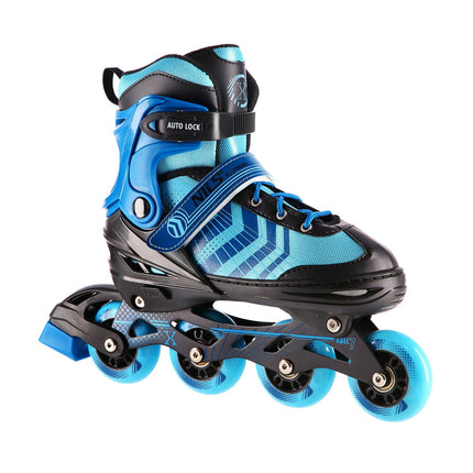 Inline un hokeja slidas, 4 vienā, melnas-zilas, S izmērs