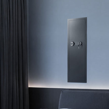In-Wall Safe, 43.3-Inch 4-Tier, Password & Key, LED