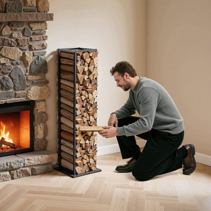 Indoor Firewood Rack – 43-Inch Tall, 45kg Capacity