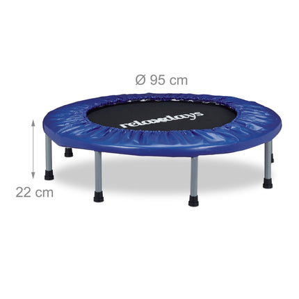 Iekštelpu fitnesa batuts, Ø95 cm, salokāms, neslīdošs