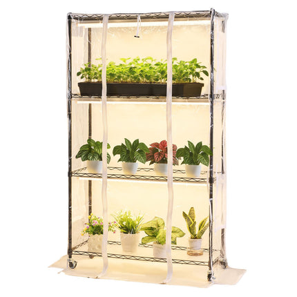 Indoor Greenhouse, 4-Tier 150cm, 180W Full Spectrum