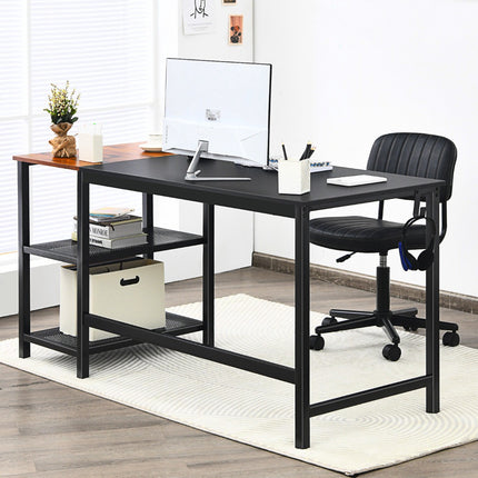 Industriāls datorgalds, 150 cm, divlīmeņu plaukts, āķis