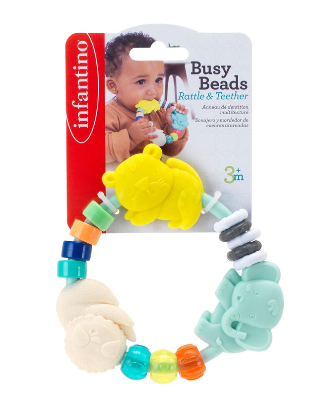 Infantino Busy Beads grabulītis un zobu grabulītis