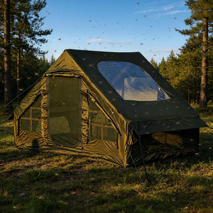 Piepūšama telts 6 personām, ūdensizturīga, 420D Oksfordas audums