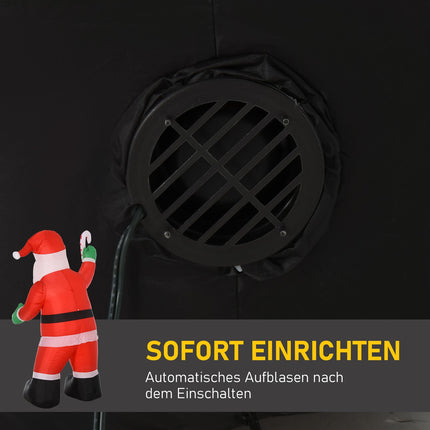 Piepūšamais Ziemassvētku vecītis ar LED gaismām, 243 cm