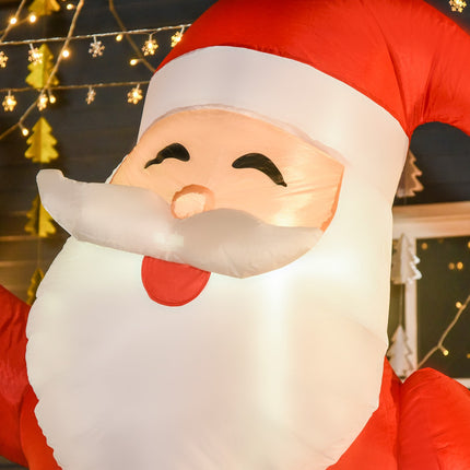 Piepūšamais Ziemassvētku vecītis ar LED gaismām, 243 cm
