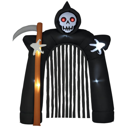 Piepūšamā Helovīna Grim Reaper arka ar LED gaismām