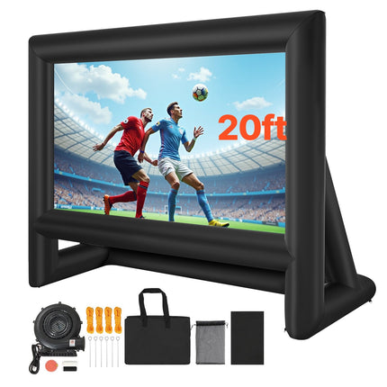 Inflatable Movie Screen 20 Ft, 16:9 Washable 600D