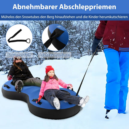 Piepūšamā sniega robe 2 personām, 200 cm, izturīga, zila