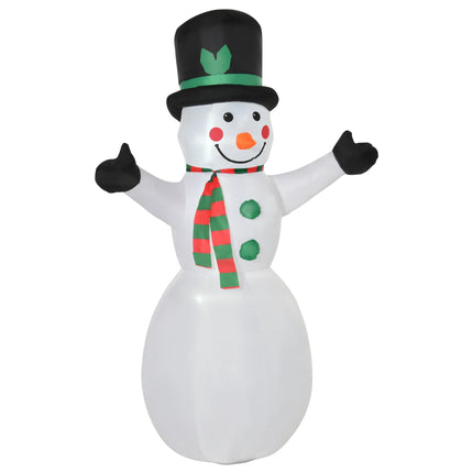Inflatable Snowman 1.93 m with LED Lights and Blower, Self-Inflating, White