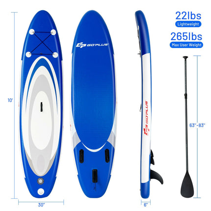 Piepūšams SUP dēlis 10 pēdu (3 m), mugursoma, airu pumpis