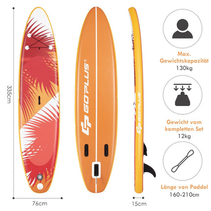 Piepūšams SUP dēlis Piepūšams SUP dēlis 335 x 76 x 15 cm, oranžs