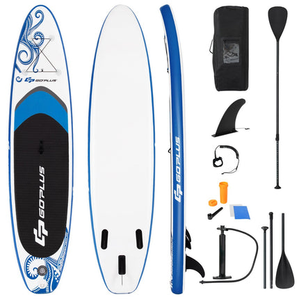 Piepūšams SUP dēlis ar SUP kontroli, 325/335 x 76 x 16 cm, zils-L