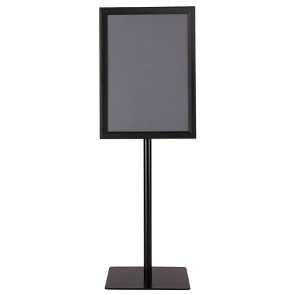 Informācijas stends A3 augstumā regulējams, noņemams plakātu statīvs sudraba/melns 42 x 29,5 cm - melns