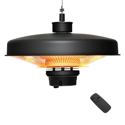Infrasarkanais griestu terases sildītājs 2000 W, tālvadības pults, IP65