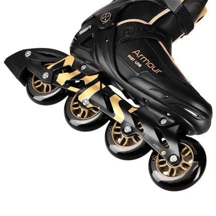 Inline Skates, Black Gold, Size 38