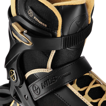 Inline Skates, Black Gold, Size 38