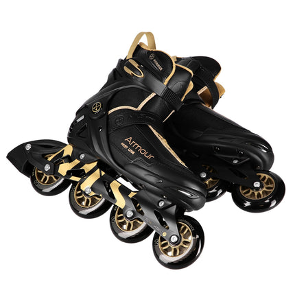 Inline Skates, Black Gold, Size 38