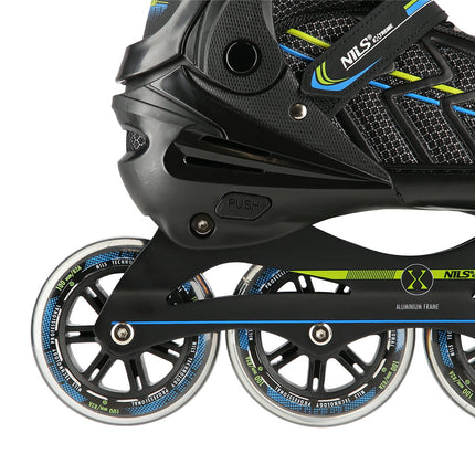 Inline Skates, Black-Lime, Size L (39-42)