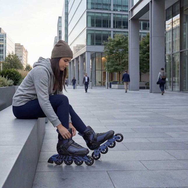 Skrituļslidas, tumši zilas, 42. izmērs, 90 mm ABEC-7
