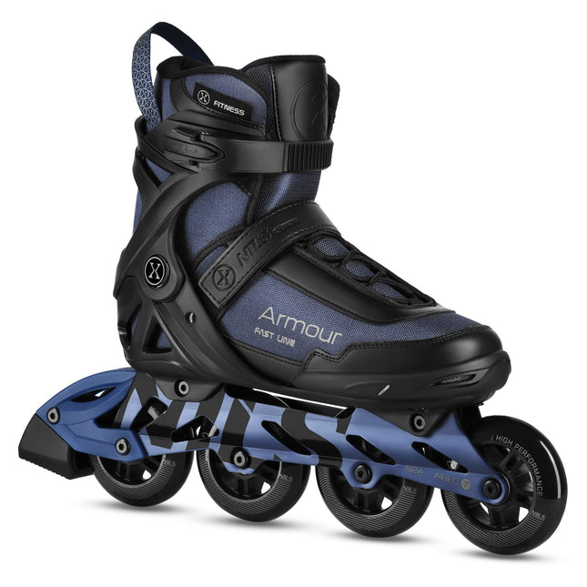 Skrituļslidas, 45. izmērs, tumši zilas, 90 mm ABEC-7
