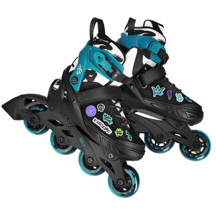 Inline Skates, Turquoise, Size XS (29-32), ABEC-5 Bearings