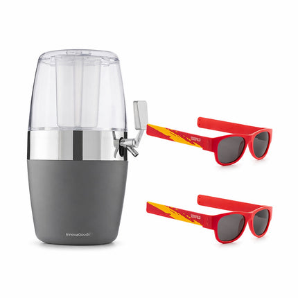 InnovaGoods Beer Dispenser and 2 Sunfold Roll-Up Sunglasses, Spain Red
