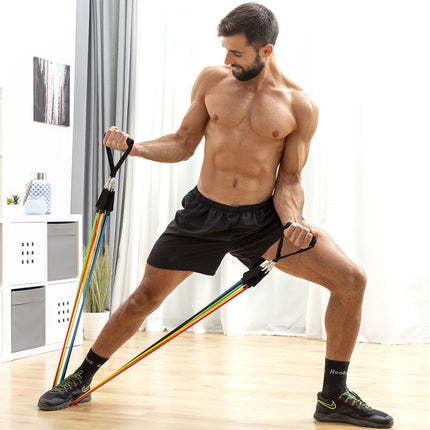 InnovaGoods Folding Abs Machine and Resistance Bands Set, LCD Screen, 5 Levels
